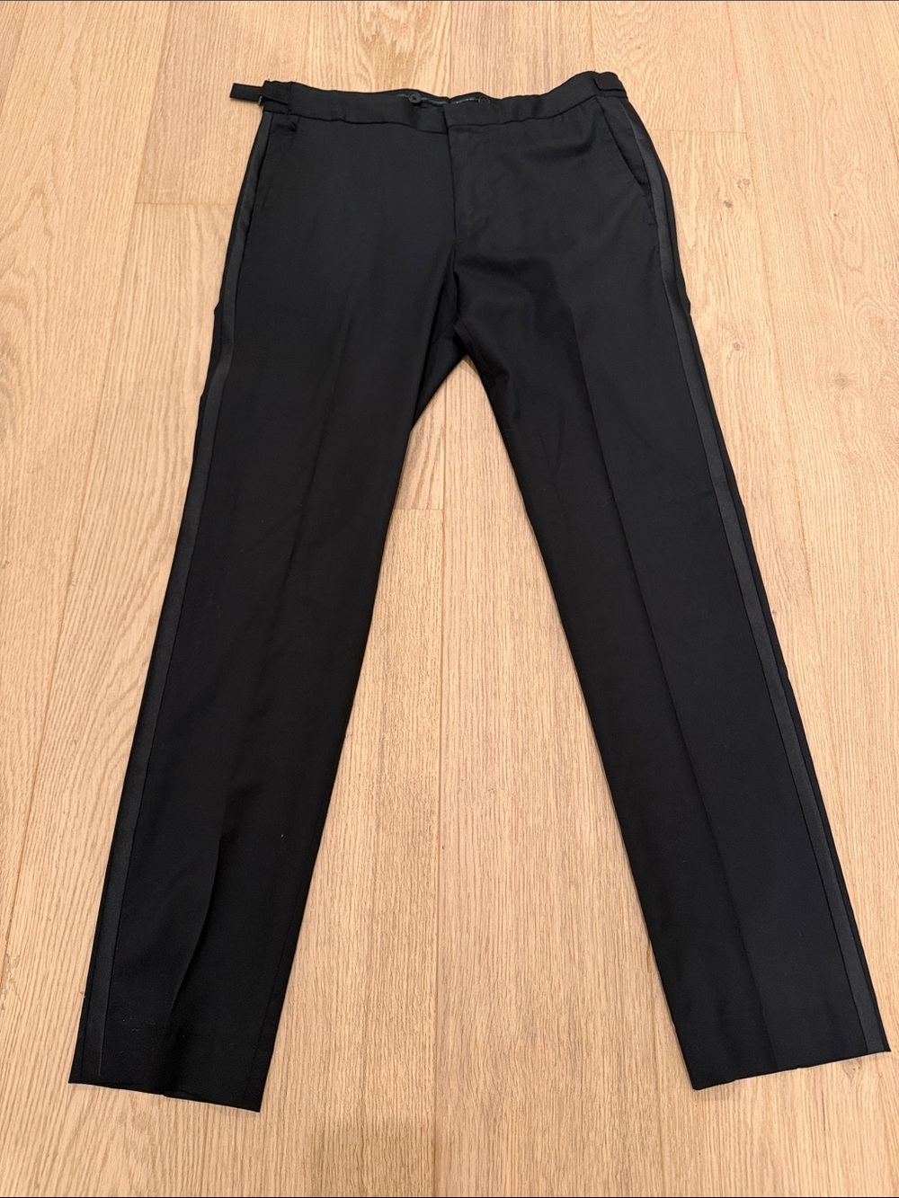 Bonobos Men's Black Dress Trousers with Side Stripe